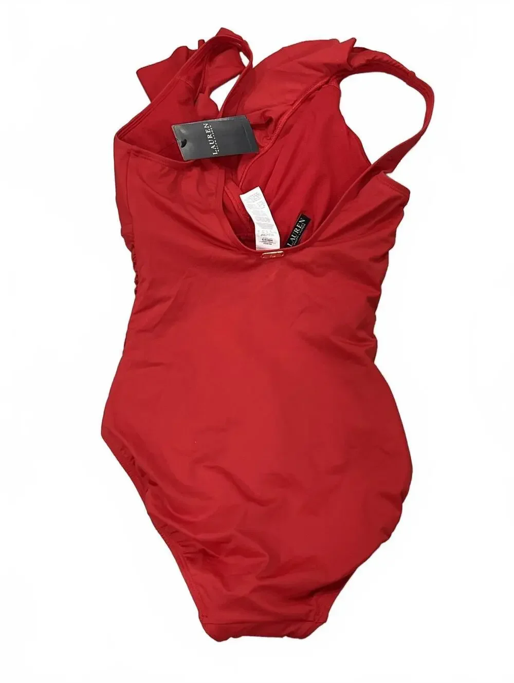 Lauren Ralph Lauren Women's Ruffle Surplice Underwire One-Piece Swimsuit